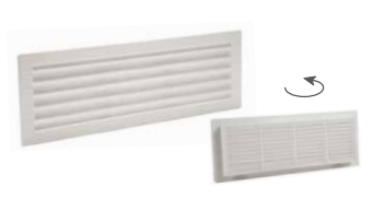 VENTILATION GRILL ABS 18.6X33.4CM RECESS MOUNTING + NET WHITE