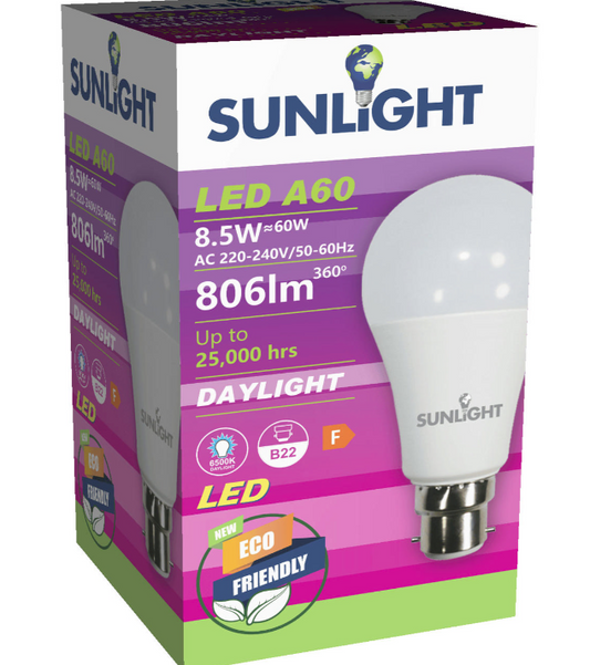 SUNLIGHT LED LAMP A60 9W E27 810LM DAY LIGHT 6500K