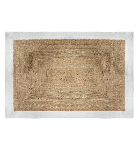 RUG JUTE WHITE BORDER 120X170