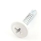 SCREW TRUSH WITH DRILL BIT 8X1/2 [4.2X13] 200PCS [WHITE HEAD]