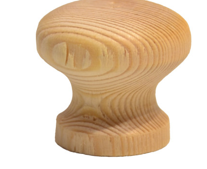 CABINET KNOB PINE UNVARNISHED PINE 30MM