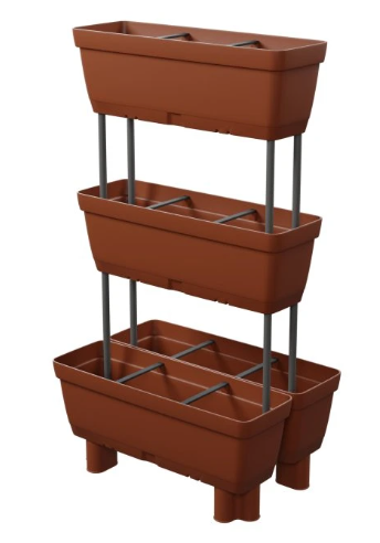 VERTICAL FLOWER POT 3TIER TERRACOTTA 490X322X890MM