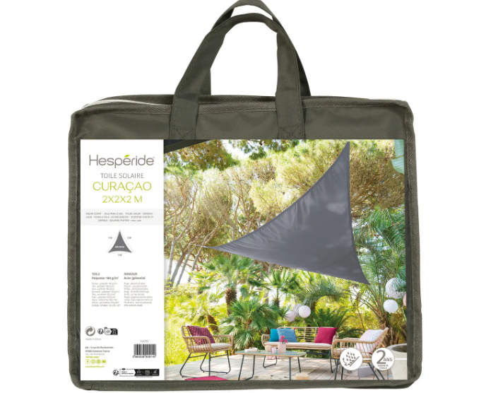 SUNSHADE CURACAO 2X2X2M GREY