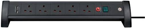 PREMIUM-LINE EXTENSION SOCKET 5-WAY 3M BLACK