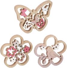 DECO HANGER 23X17,5X2,5CM 3ASS 24 2,09 WOOD FLOWER, BIRD, BUTTERFLY HT