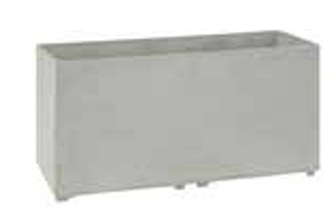 CUBIC POT 80X40CM WITHOUT HOLES WHITE