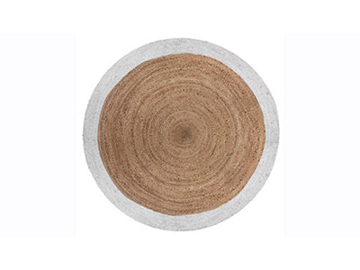 CARPET JUTE WHITE BORDER D120