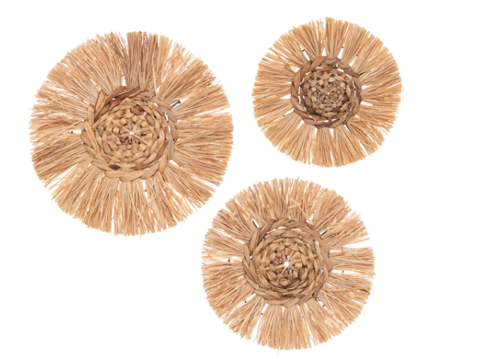 RAFFIA WALL DECO VELINA X3