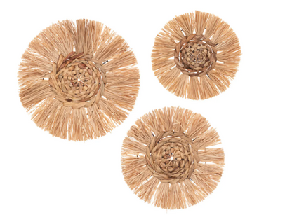 RAFFIA WALL DECO VELINA X3
