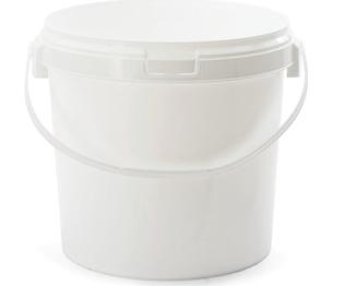 BUCKET 20L ALDL ROUND WHITE WITH PLASTIC HANDLE