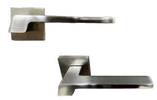 DOOR HANDLES Z22 A133 SATIN NICKEL (SQUARE BASE)
