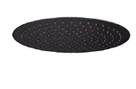 LLUVIA SHOWER HEAD CASCADE ROUND BLACK MAT 30CM