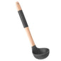 LADLE BLACK WOOD SILIC HEAD