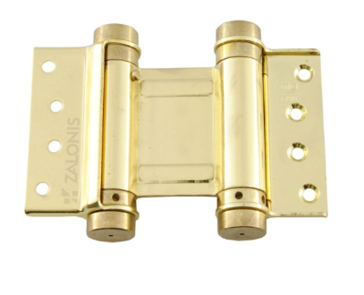 DOUBLE ACTING SPRING HINGES BRASS 10CM