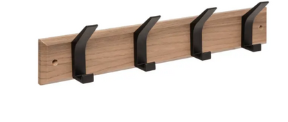 WOOD EFFECT AND BLACK 4BAR HOOK ZINY