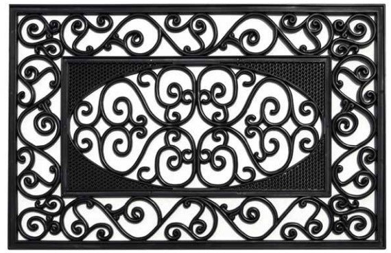 DOOR MAT PVC BLACK 60X40X0.8