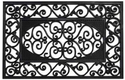 DOOR MAT PVC BLACK 60X40X0.8