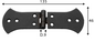 HINGES SHAPED 135X46X2MM BLACK