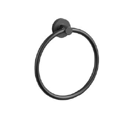 TOWEL RING CHROME BLACK ASTRAL
