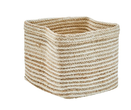 FOLDABL JUTE BASKET TITO 30X30