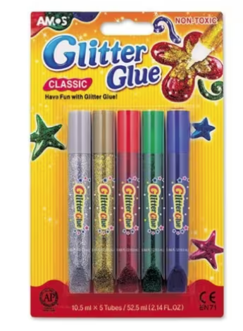 CLASSIC GLITTER GLUES 10.5ML 5PCS