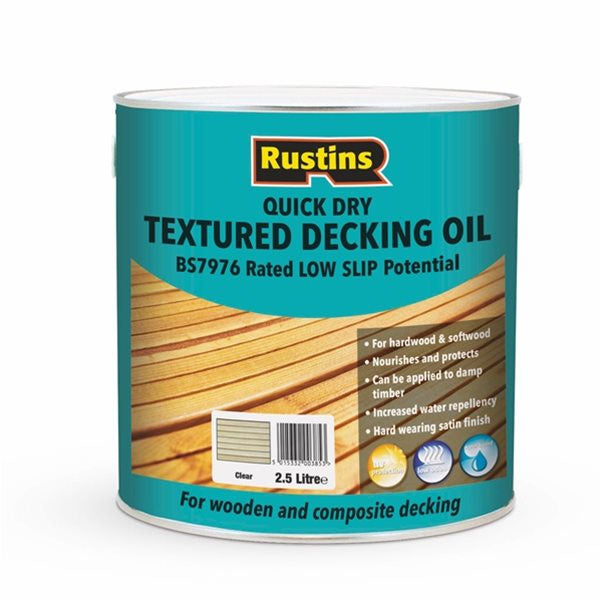 DECKING OIL TEXTURED 2.5LTR RUSTINS