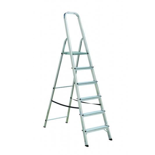 ALUMINIUM HOUSEHOLD LADDER 5+1 ELKOP