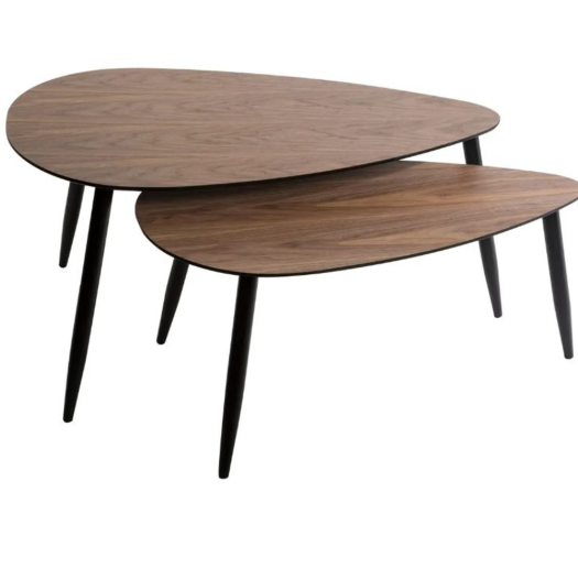 MILEO WALNUT COFFEE TABLE X2