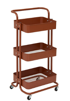 3TIERS TROLLEY ACAJ COLOR MAHOGANY