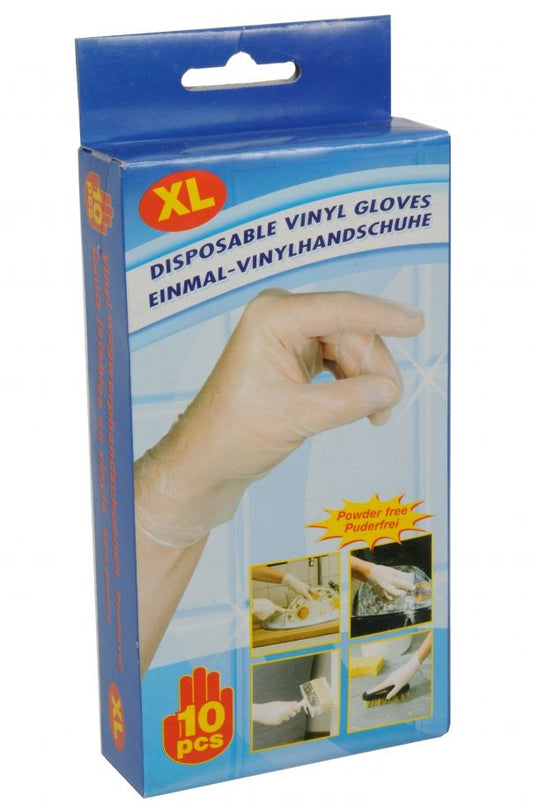 DISPOSABLE VINYL GLOVES 10PCS