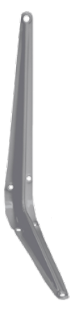BRACKET SHELF NERVED 125X150MM BLACK