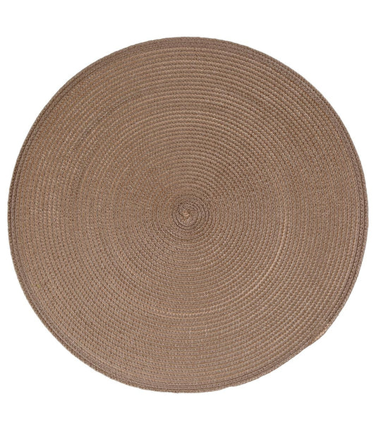 PLACEMAT BRAID ROUND TAUPE