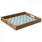 GLASS WOODEN TRAY LIVING