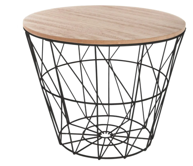 KUMI BLK MET SIDE TABLE SM