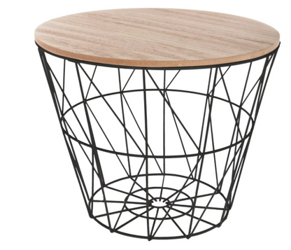 KUMI BLK MET SIDE TABLE SM