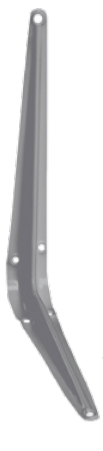 BRACKET SHELF NERVED 75X100MM WHITE