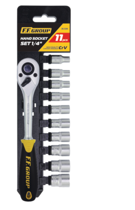 1/4" SOCKET SET 11PCS FF GROUP
