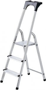 ALUMINIUM 3 STEPLADDER WITH WORK TRAY