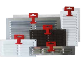 VENTILATION GRILL INOX 0.8MM 5X25CM + NET