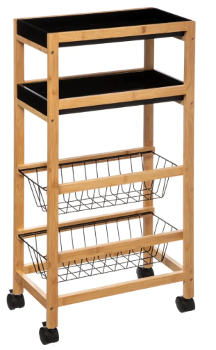 BLACKBAMBOO TROLLEY+REMOV TRAY