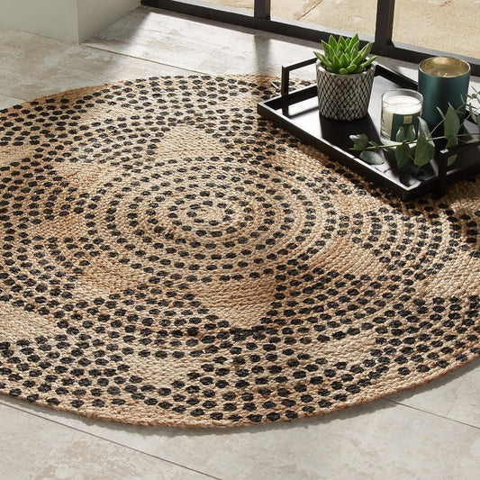 CARPET ROUND PRINT LIVING D120