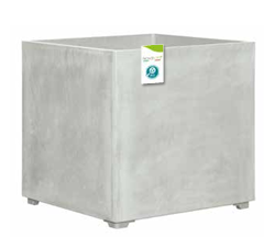 CUBIC POT 40X40CM WITHOUT HOLES WHITE