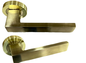ECO LINE DOOR HANDLES Z01-A133 BRASS MAT (ROUND BASE)