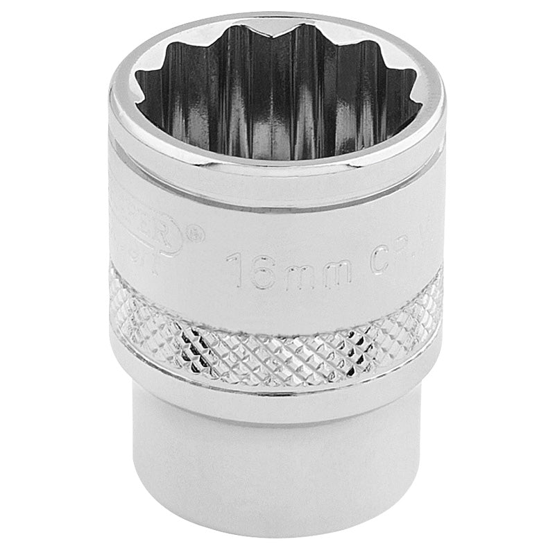 SOCKETS 12POINT 3/8 DR-PCKD 16MM