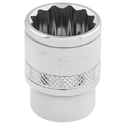 SOCKETS 12POINT 3/8 DR-PCKD 16MM