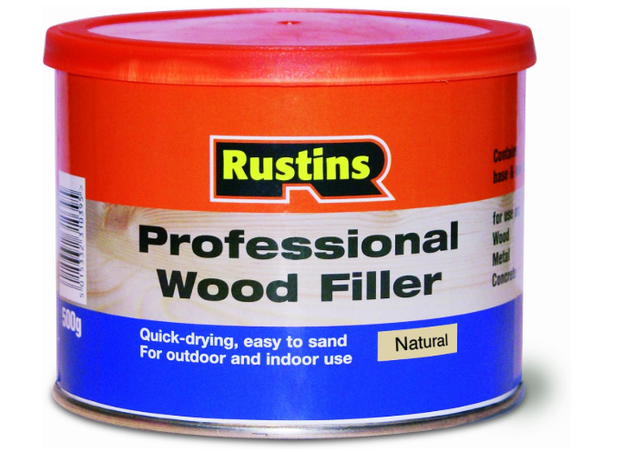 PROFESSIONAL WOOD FILLER NATURAL RUSTINS 500GR