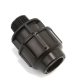 ADAPTOR PP THREADED MALE 20MMX3/4" BSP BLACK [STARTER]