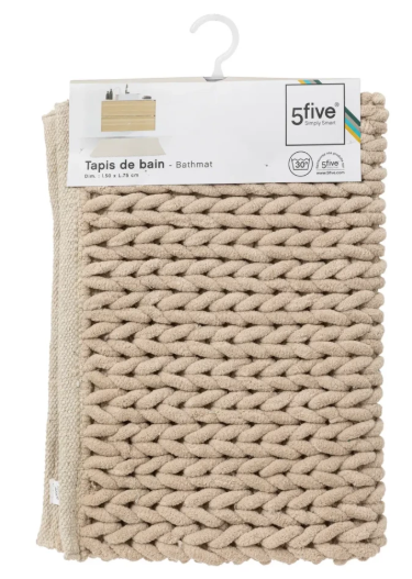 THICK BATHMAT 50X75 LIN COLORS
