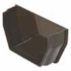 GUTTER END CUP PLASTIC BROWN