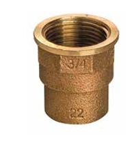 COUPLER COPPER 15X1/2" FEMALE